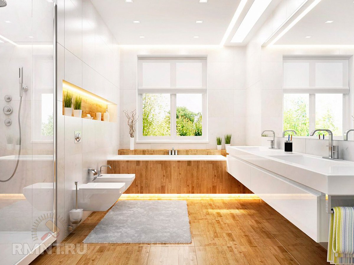 Особенности использования древесины в отделке ванной комнаты — Rmnt.ru
